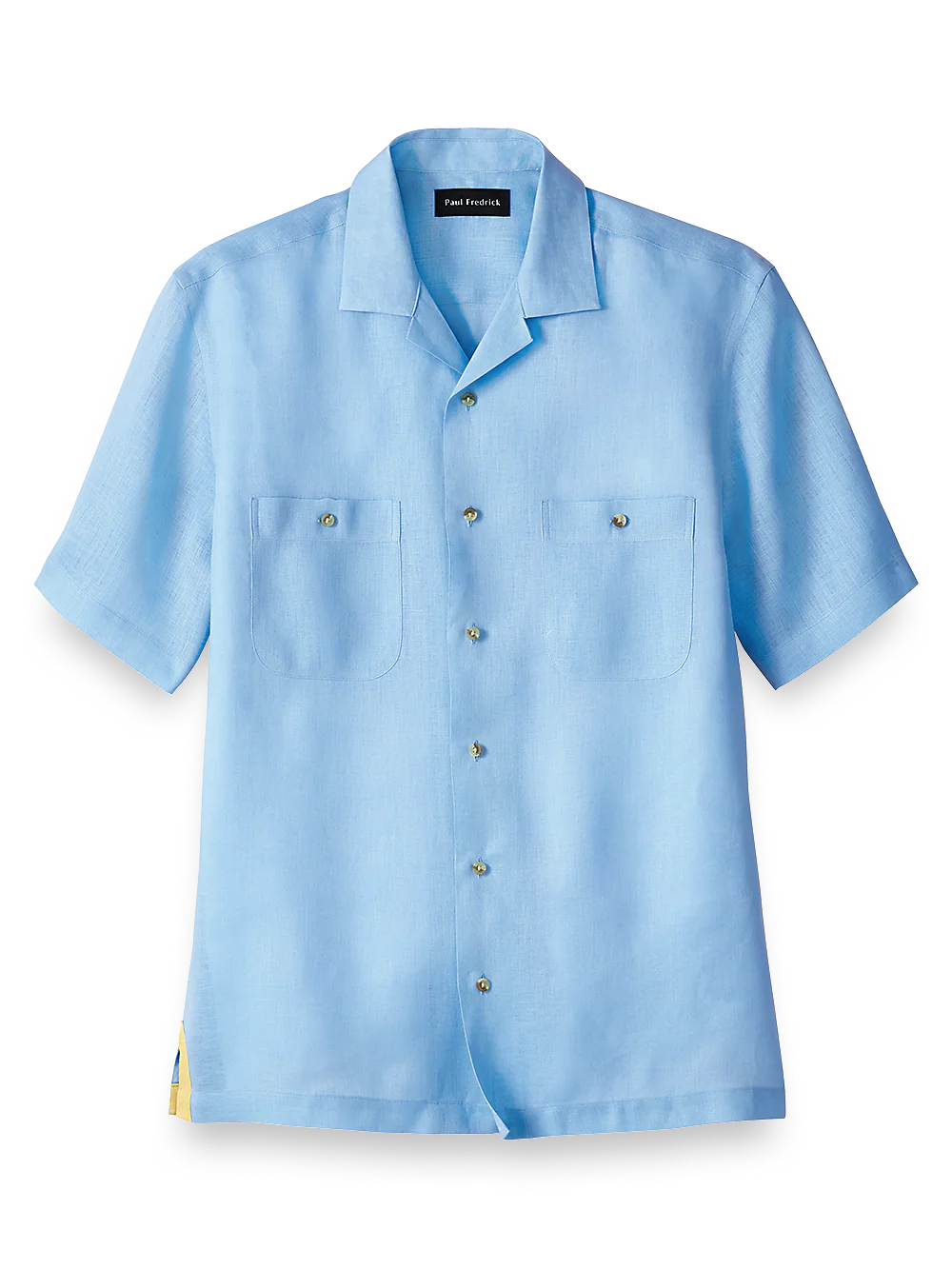 Linen Solid Casual Shirt - Light Blue