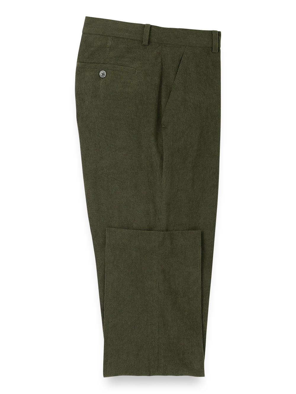 Corduroy Flat Front Pants - Sage