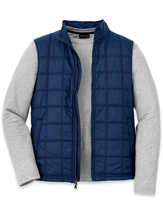 Nylon Quilted Vest - Navy