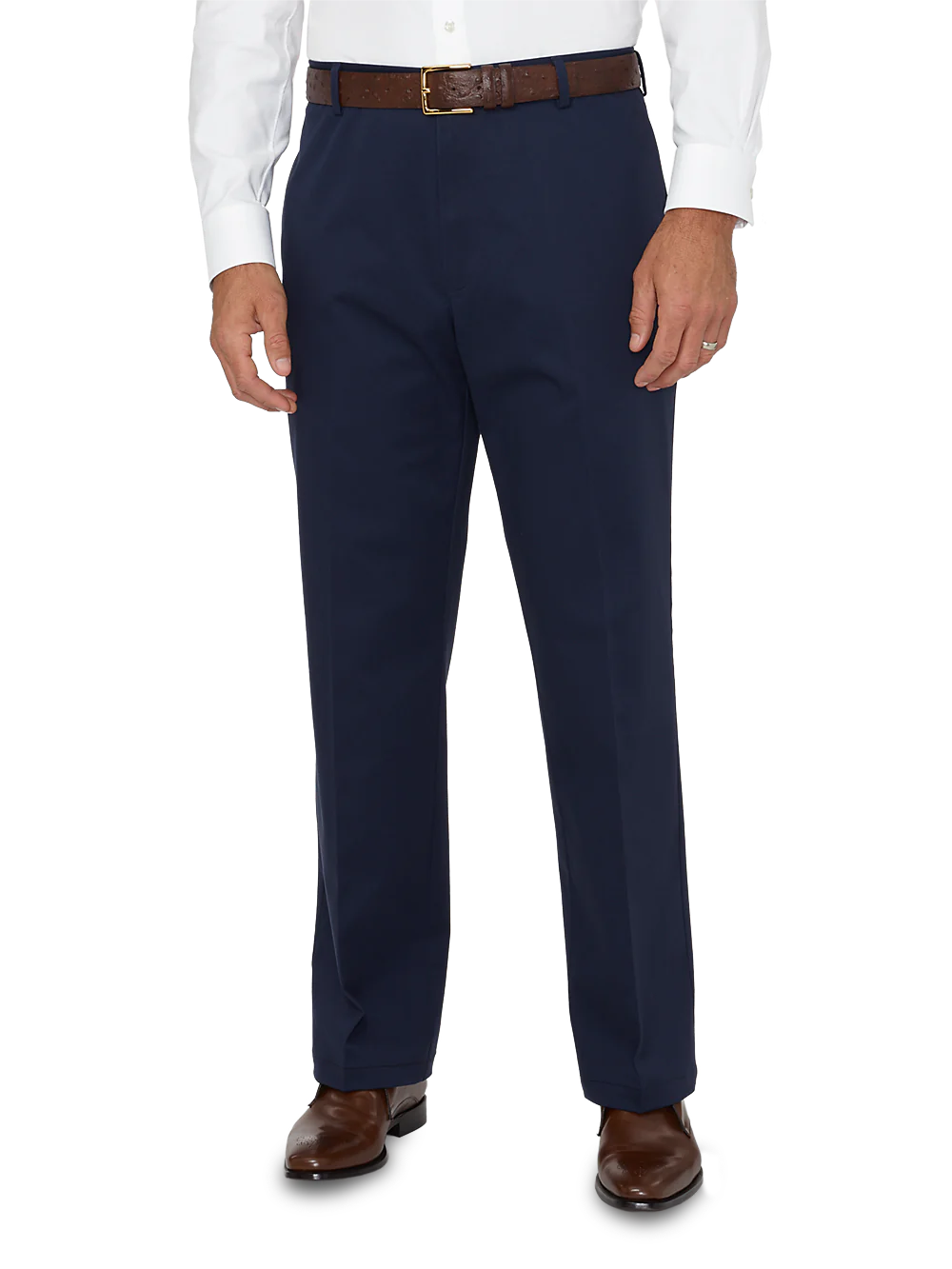 Non-Iron Impeccable Flat Front Pant - Navy