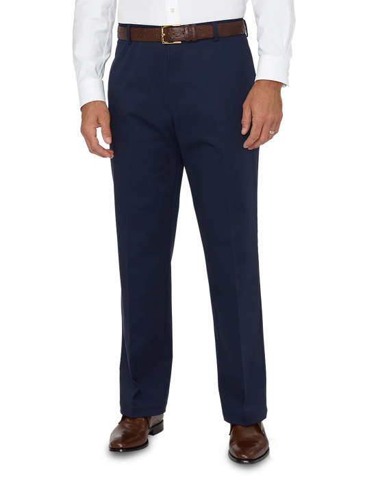 Non-Iron Impeccable Flat Front Pant - Navy