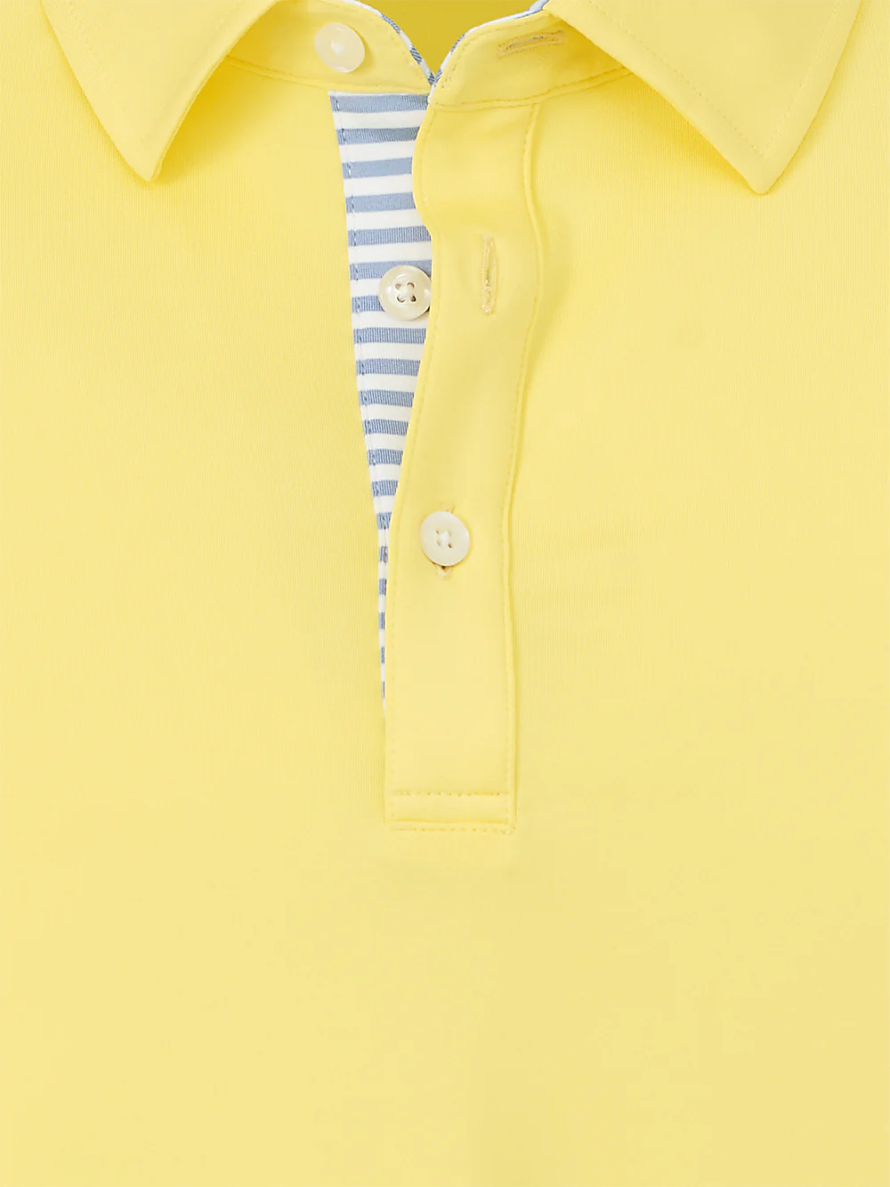 Performance Blend Three Button Polo - Light Yellow