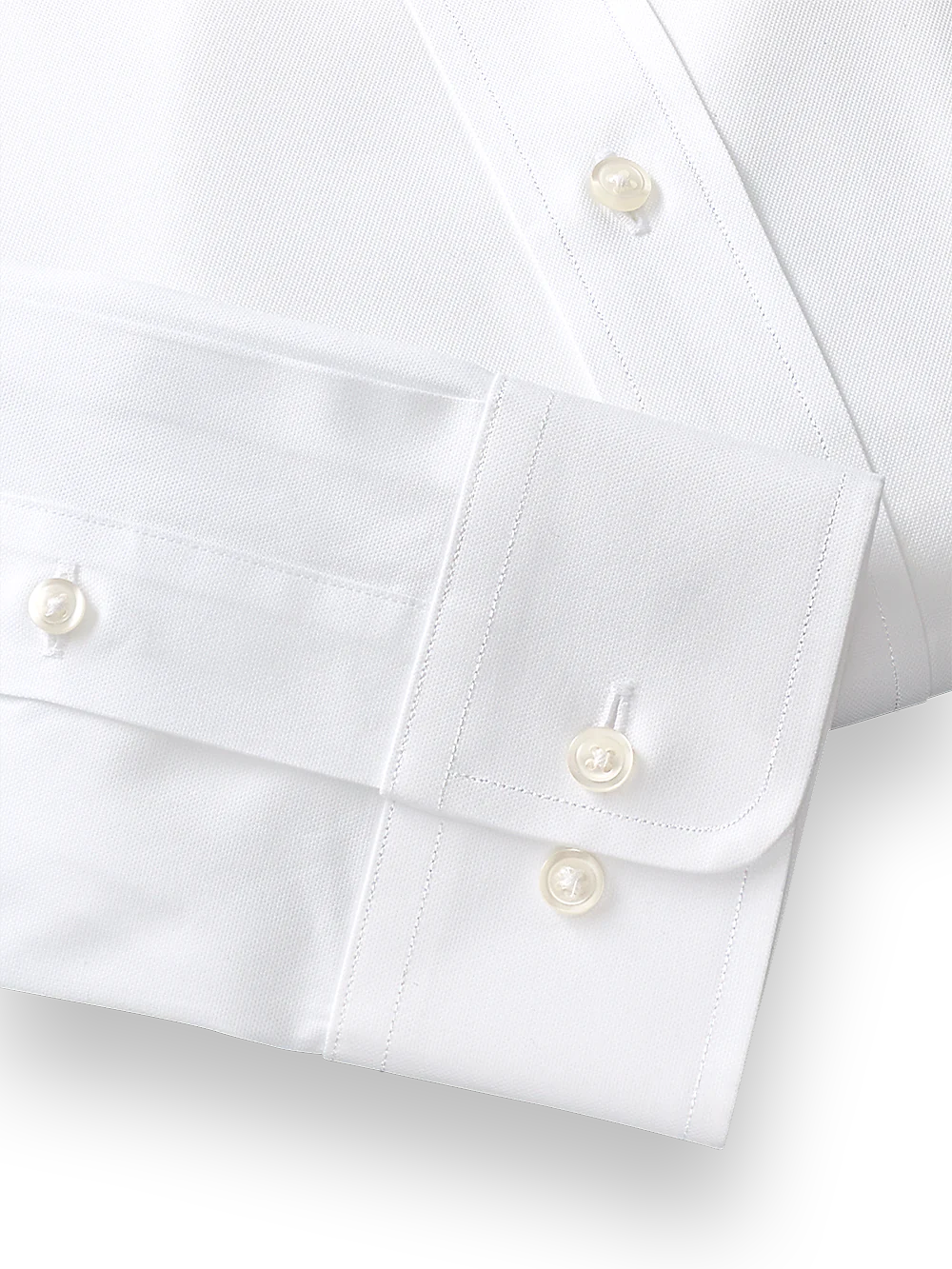 Slim Fit Superfine Egyptian Cotton Solid Color Straight Collar Dress Shirt - White