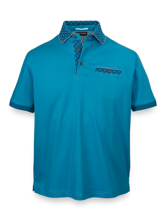 Mercerized Cotton Polo - Teal