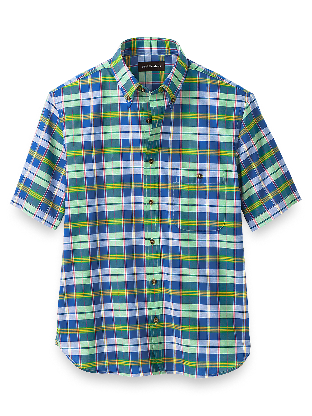 Cotton Madras Plaid Casual Shirt - Green Multi