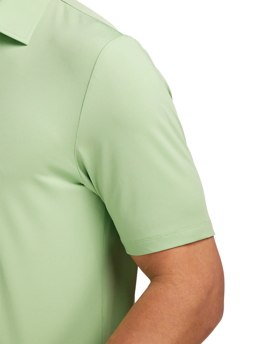 Performance Blend Three Button Polo - Light Green