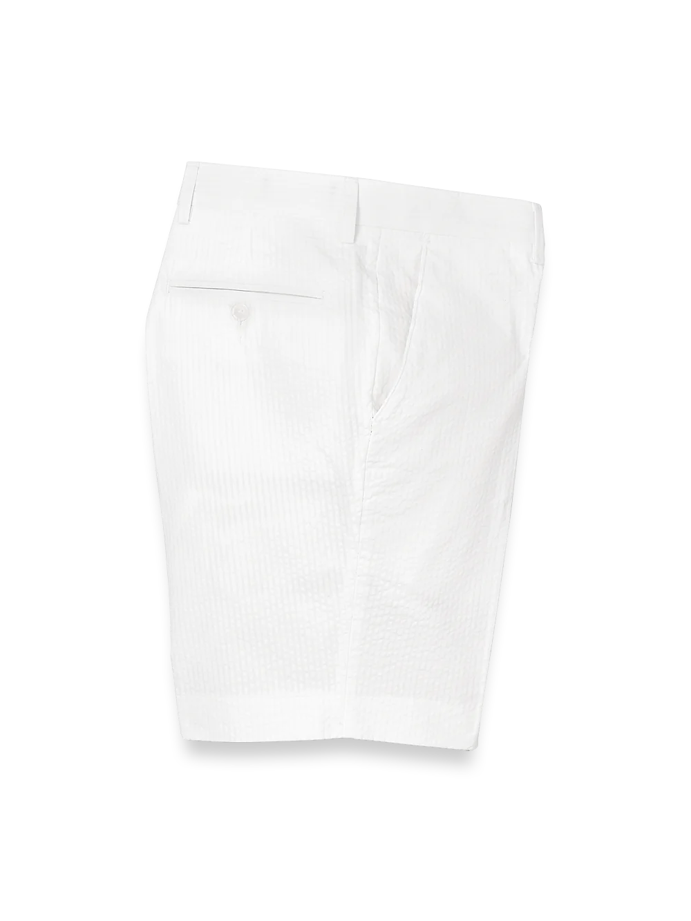 Cotton Seersucker Shorts - White