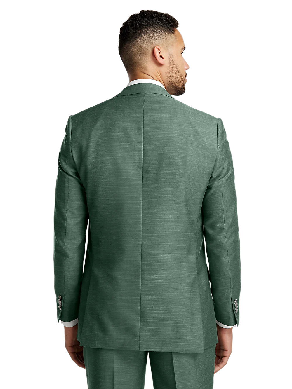 Performance Blend Single Breasted Peak Lapel Suit - Green