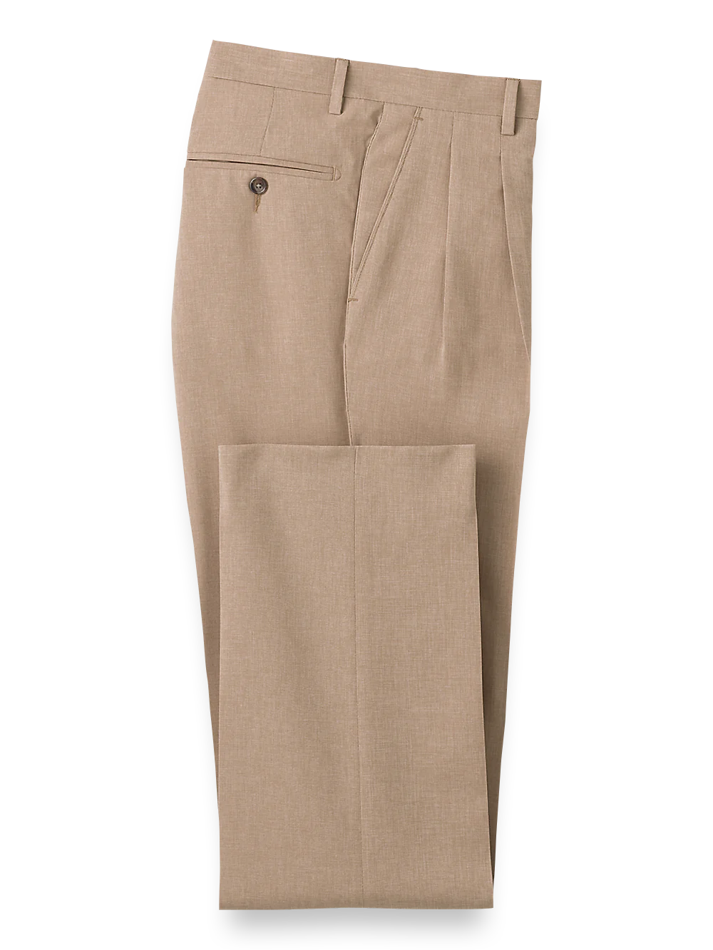 Pleated Travel Pants - Toasted Almond