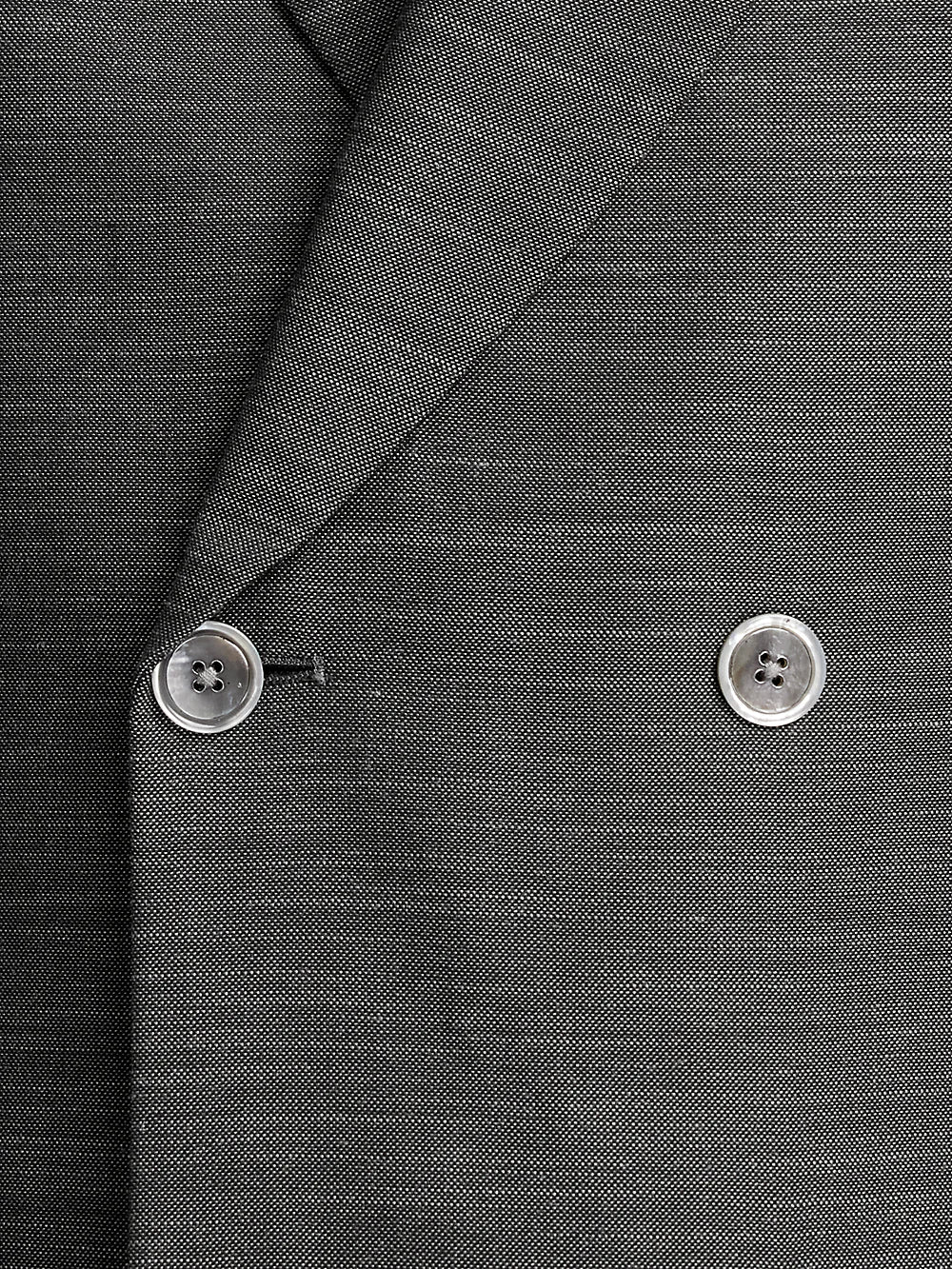 Performance Blend Double Breasted Peak Lapel Suit - Charcoal