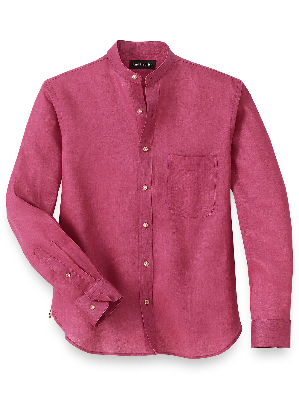 Linen Solid Casual Shirt - Berry