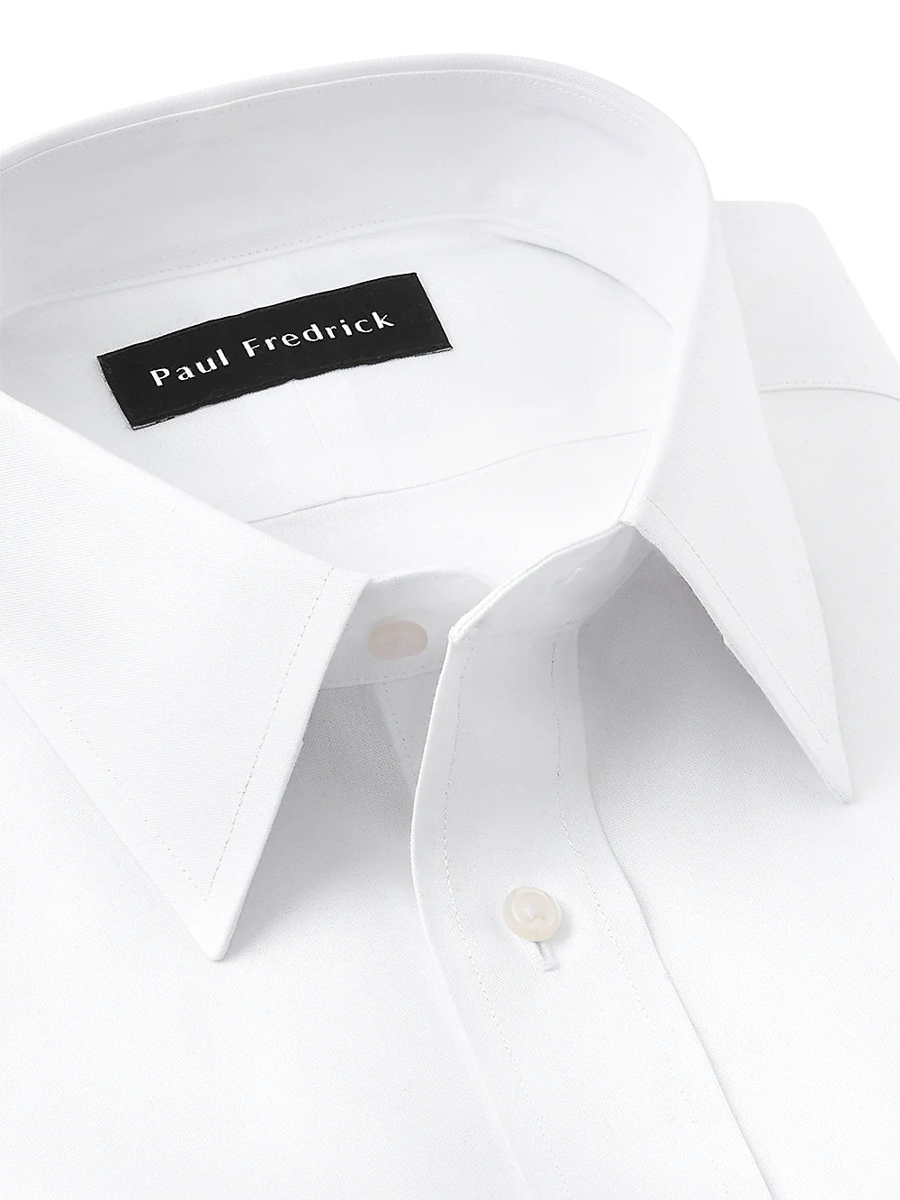 Impeccable Non-Iron Cotton Pinpoint Straight Collar French Cuff Dress Shirt - White