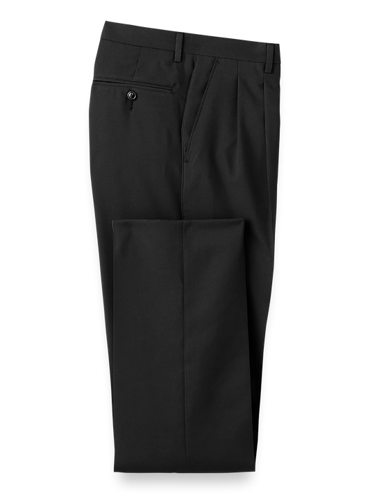 Pleated Travel Pants - Black