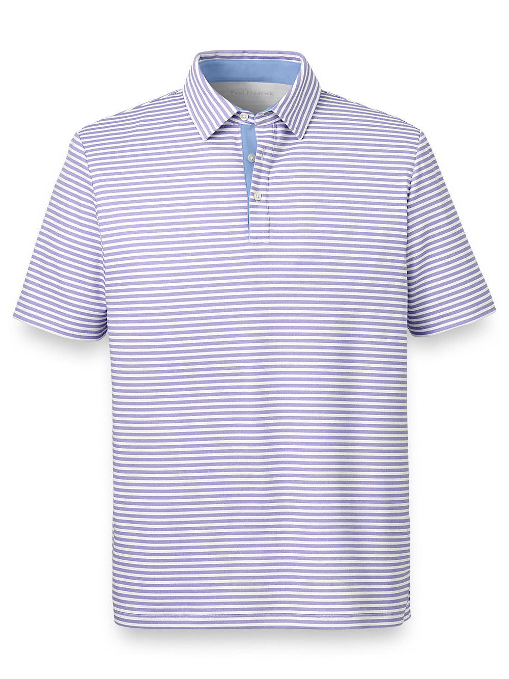 Performance Blend Three Button Polo - Purple