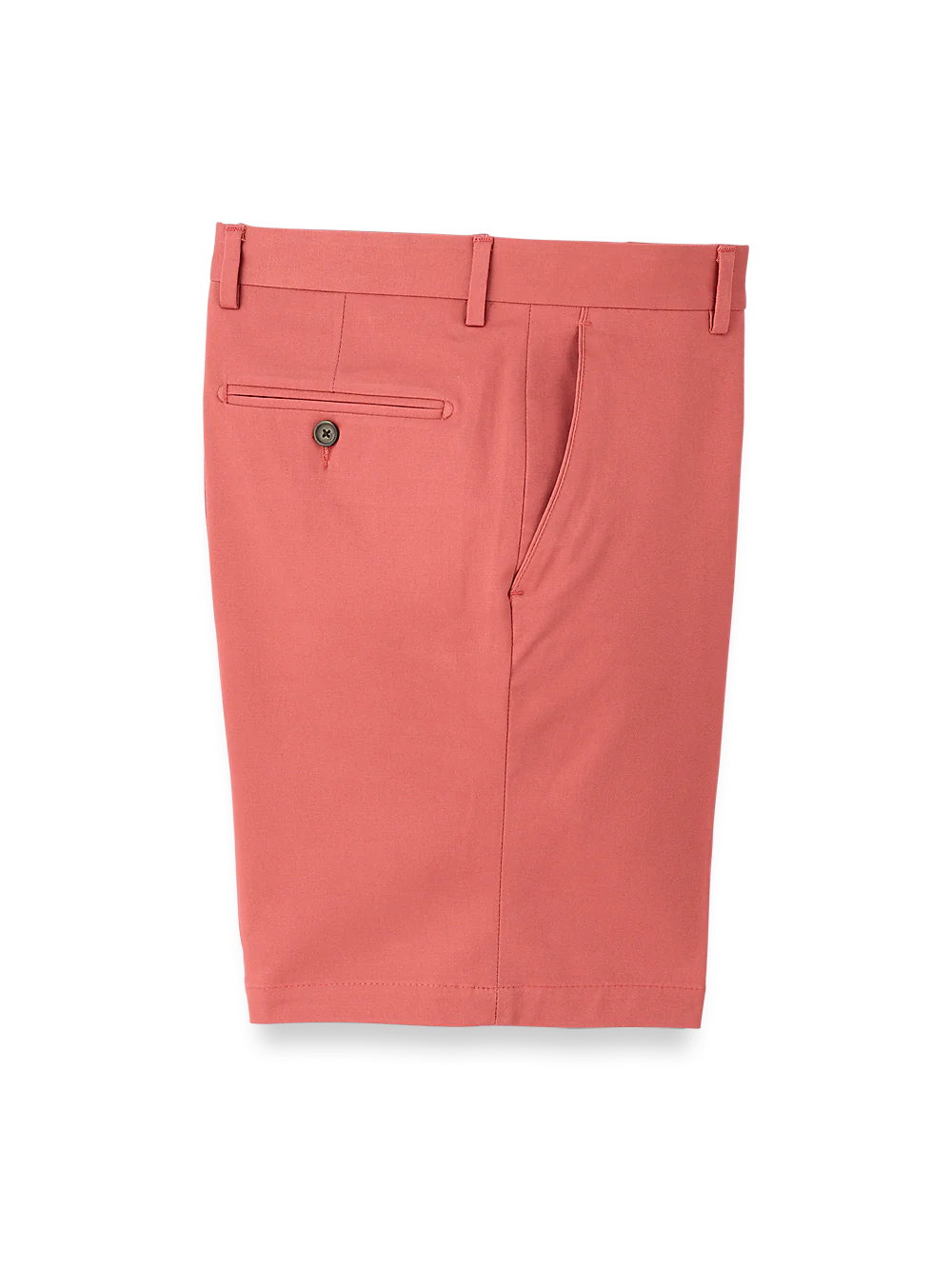 Cotton Stretch Twill Flat Front Shorts - Rose