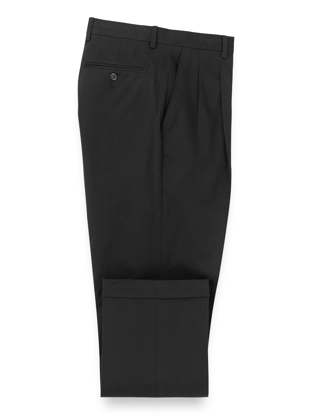 Cotton Stretch Twill Pants - Black