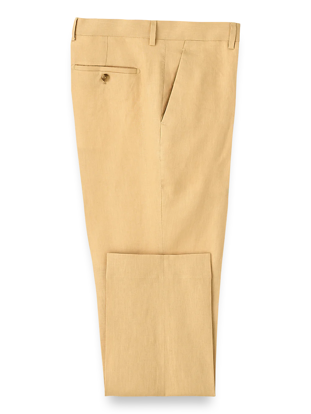 Linen Flat Front Pants - Maze