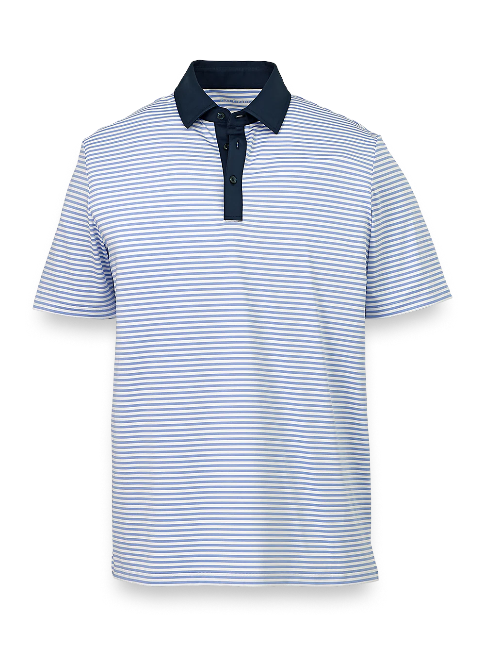 Performance Blend Three Button Polo - Sky Blue