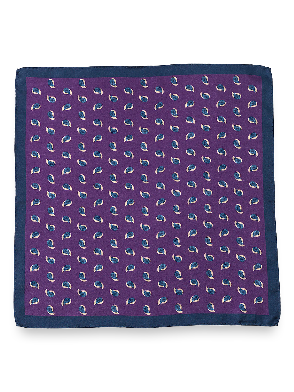 Paisley Silk Pocket Square - Purple Multi