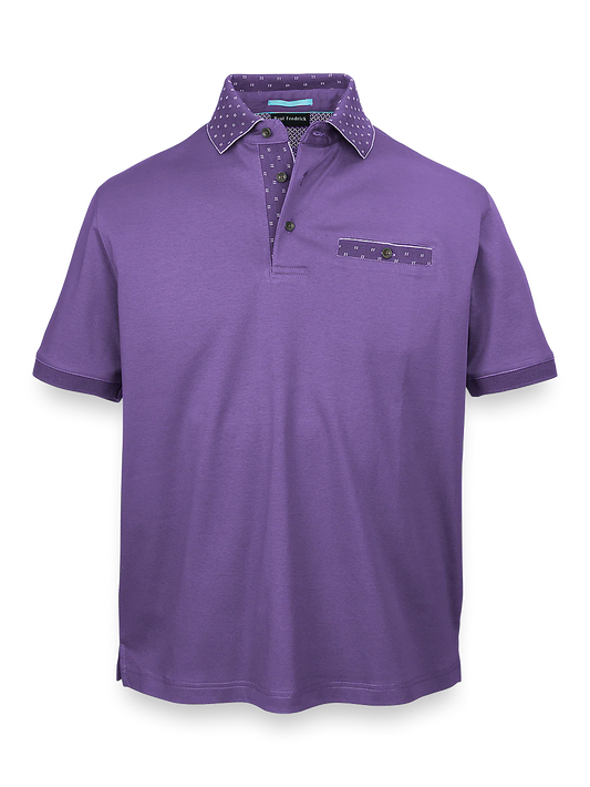 Mercerized Cotton Polo - Purple