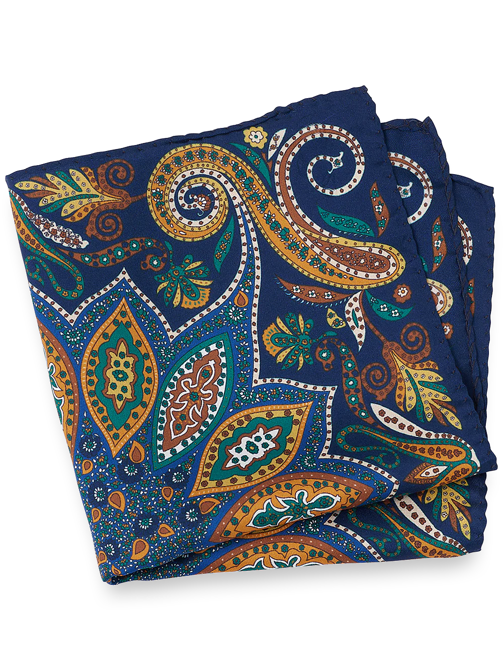 Medallion Silk Pocket Square - Multi