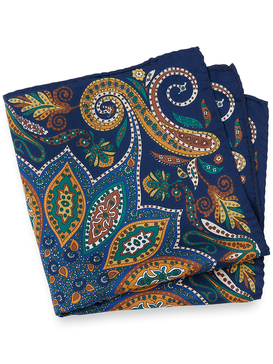 Medallion Silk Pocket Square - Multi