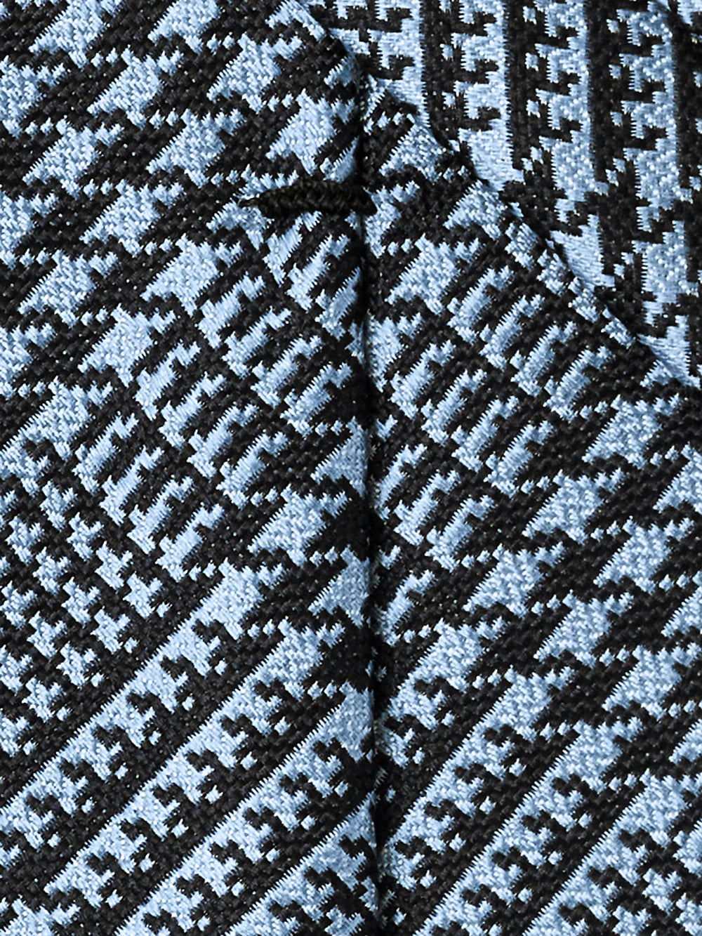 Plaid Woven Silk Tie - Blue