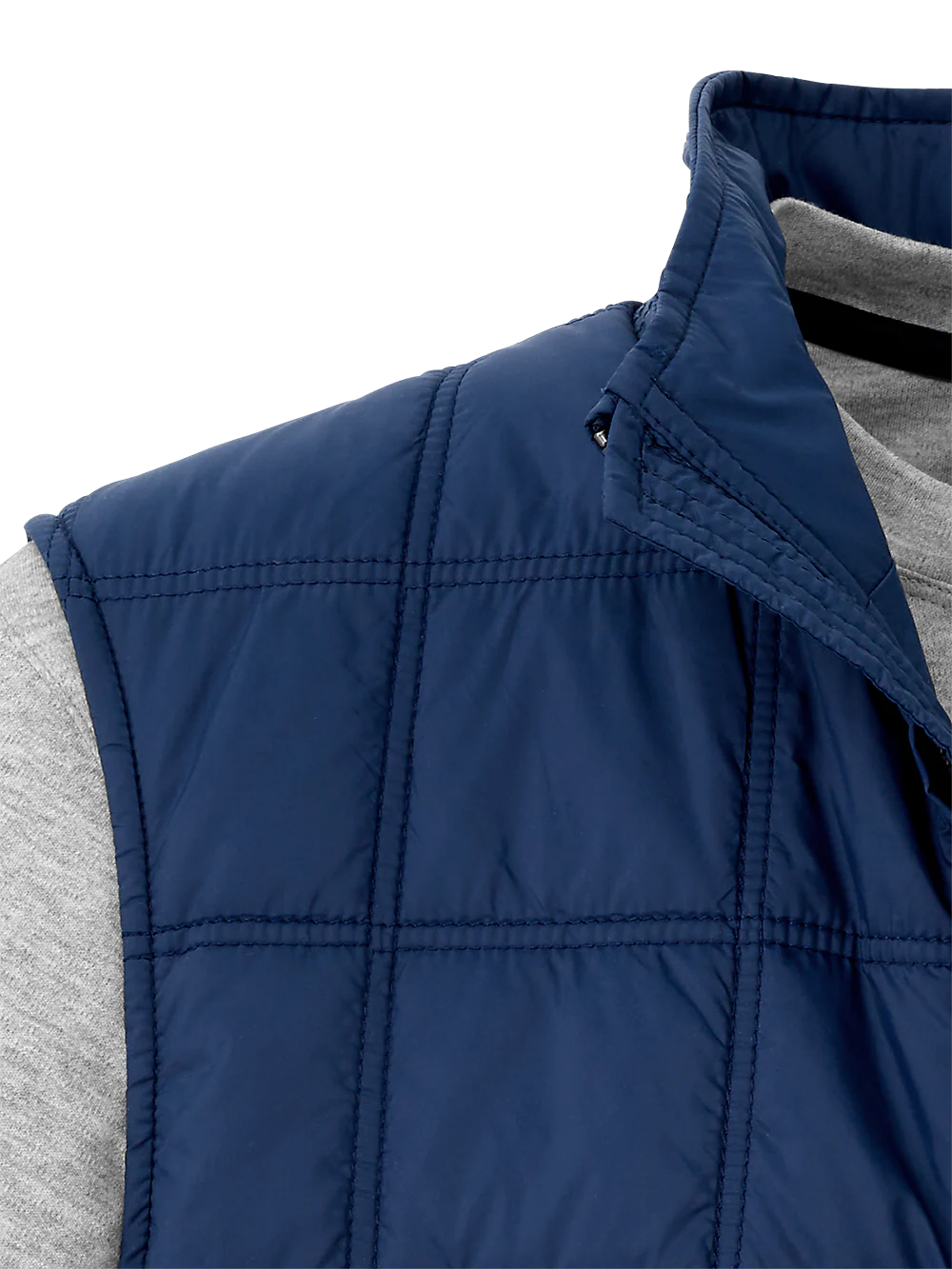 Nylon Quilted Vest - Navy