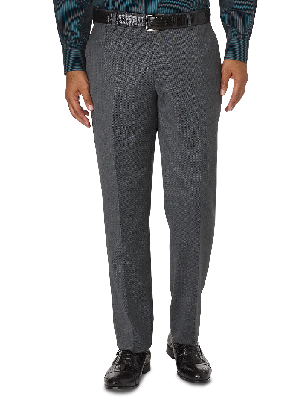 Tailored Fit Impeccable Flat Front Pant - Grey