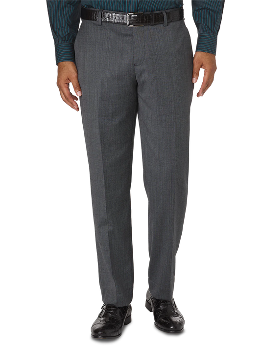 Tailored Fit Impeccable Flat Front Pant - Grey