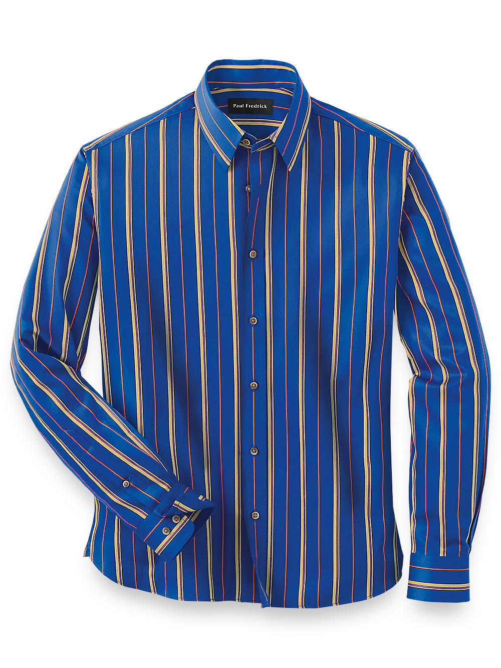 Cotton Stripe Casual Shirt - Cobalt