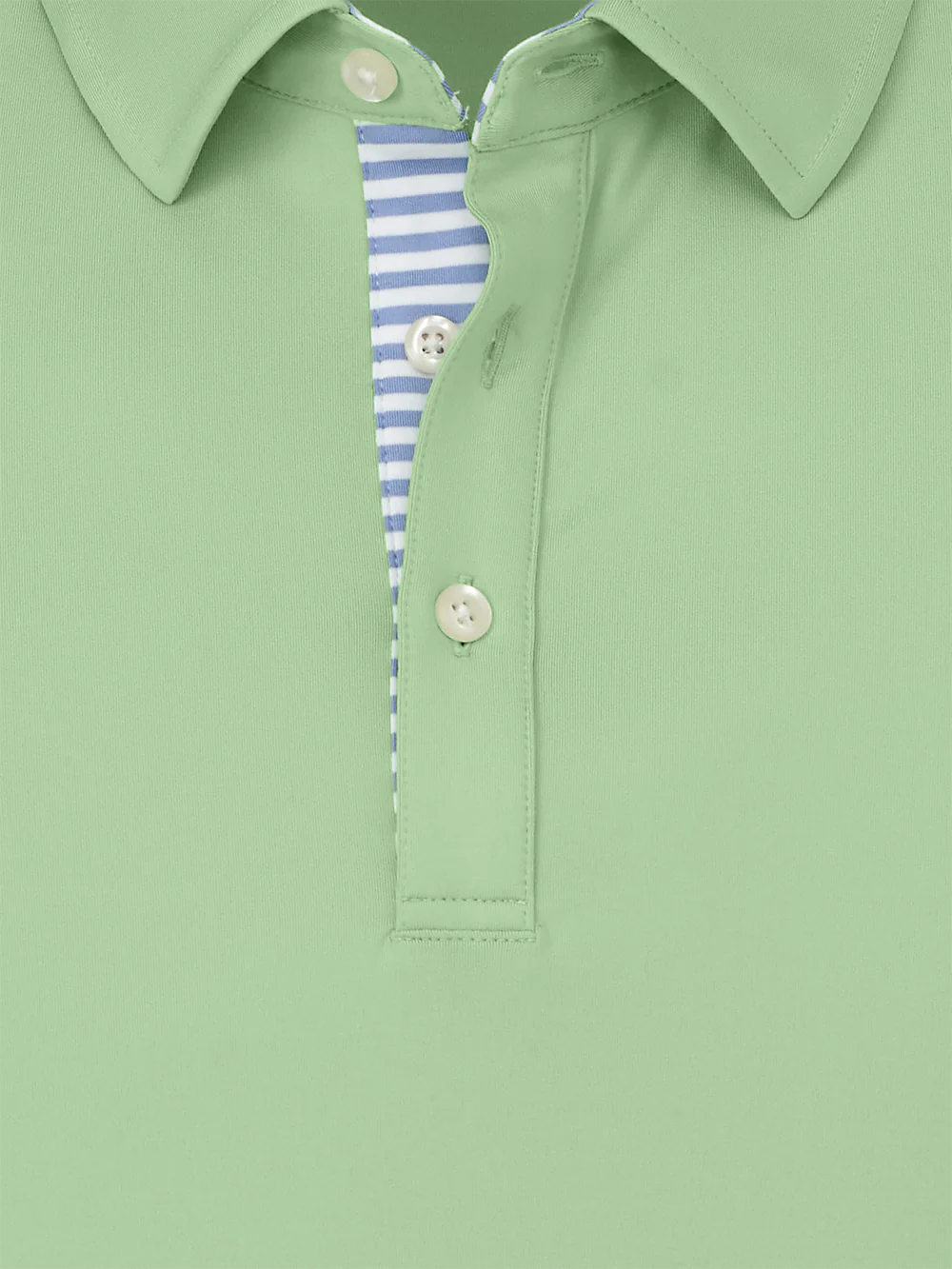 Performance Blend Three Button Polo - Light Green