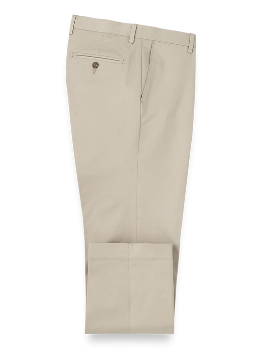 Cotton Stretch Twill Pants - Khaki