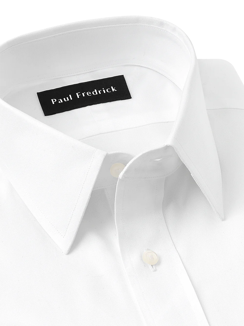 Superfine Egyptian Cotton Solid Color Straight Collar French Cuff Dress Shirt - White