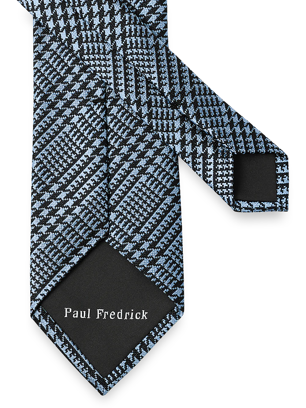 Plaid Woven Silk Tie - Blue