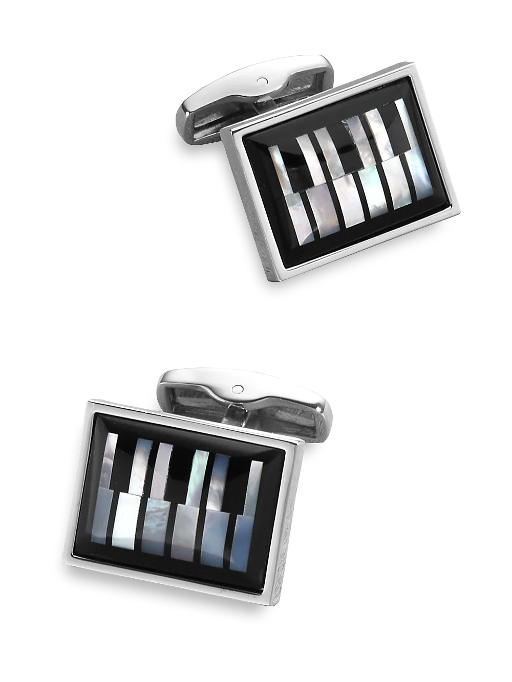 Semi Precious Piano Cufflinks - Black