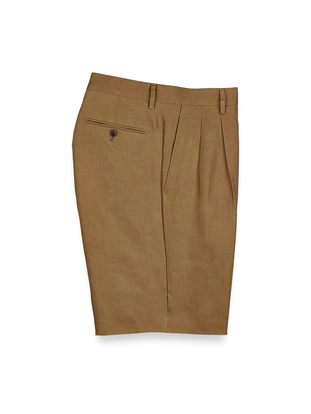 Linen Pleated Shorts - Copper