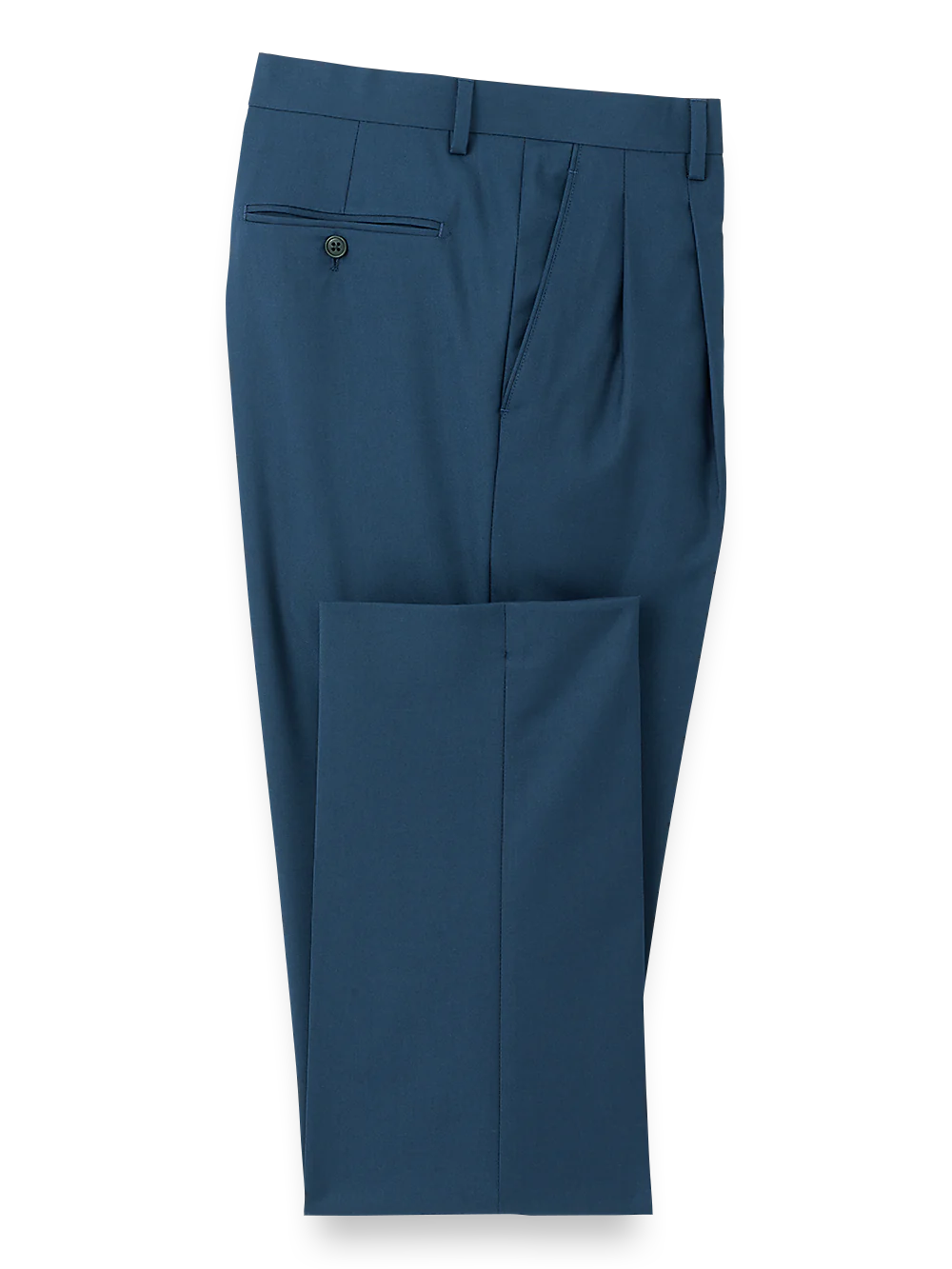 Travel Pleated Pants - Navy