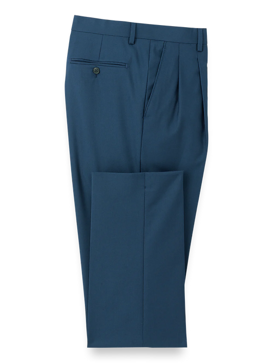 Travel Pleated Pants - Navy