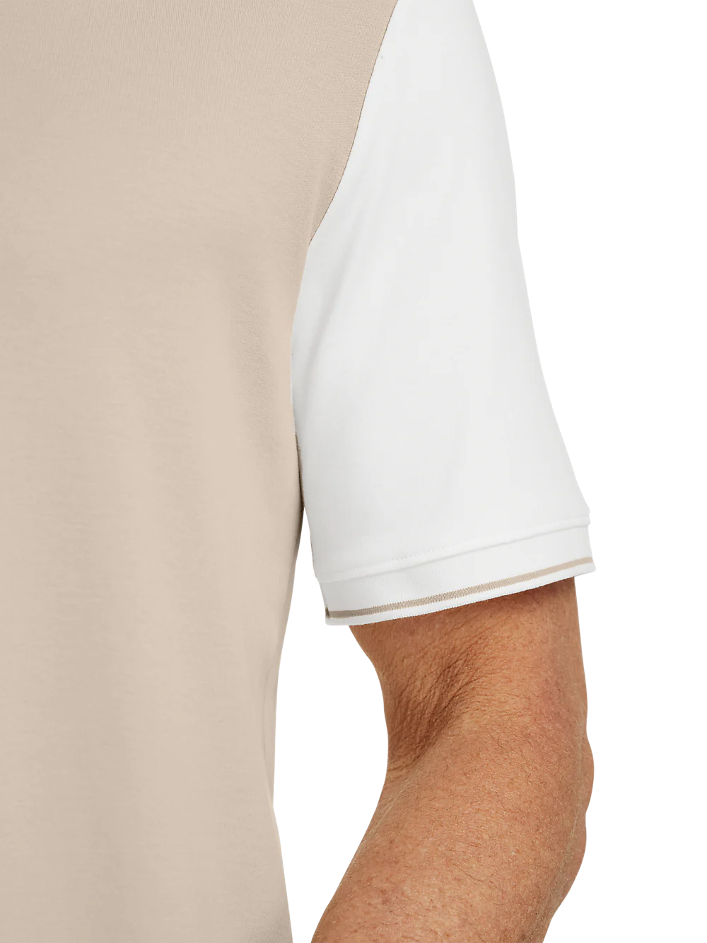 Cotton Three Button Polo - Tan