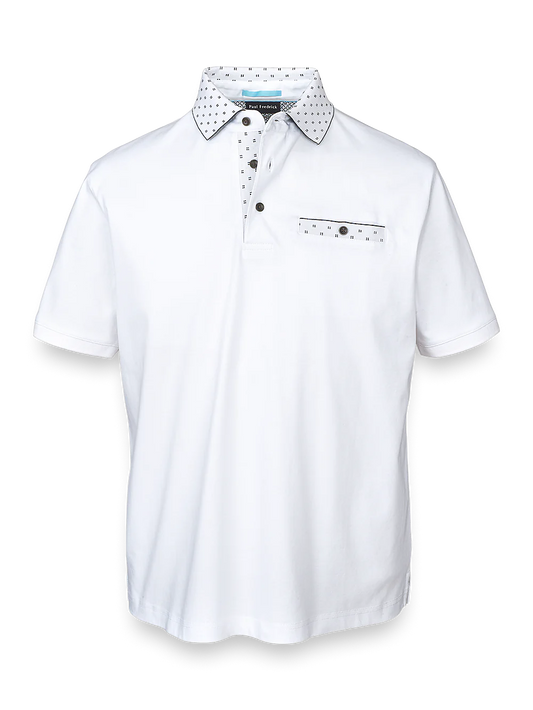 Mercerized Cotton Polo - White