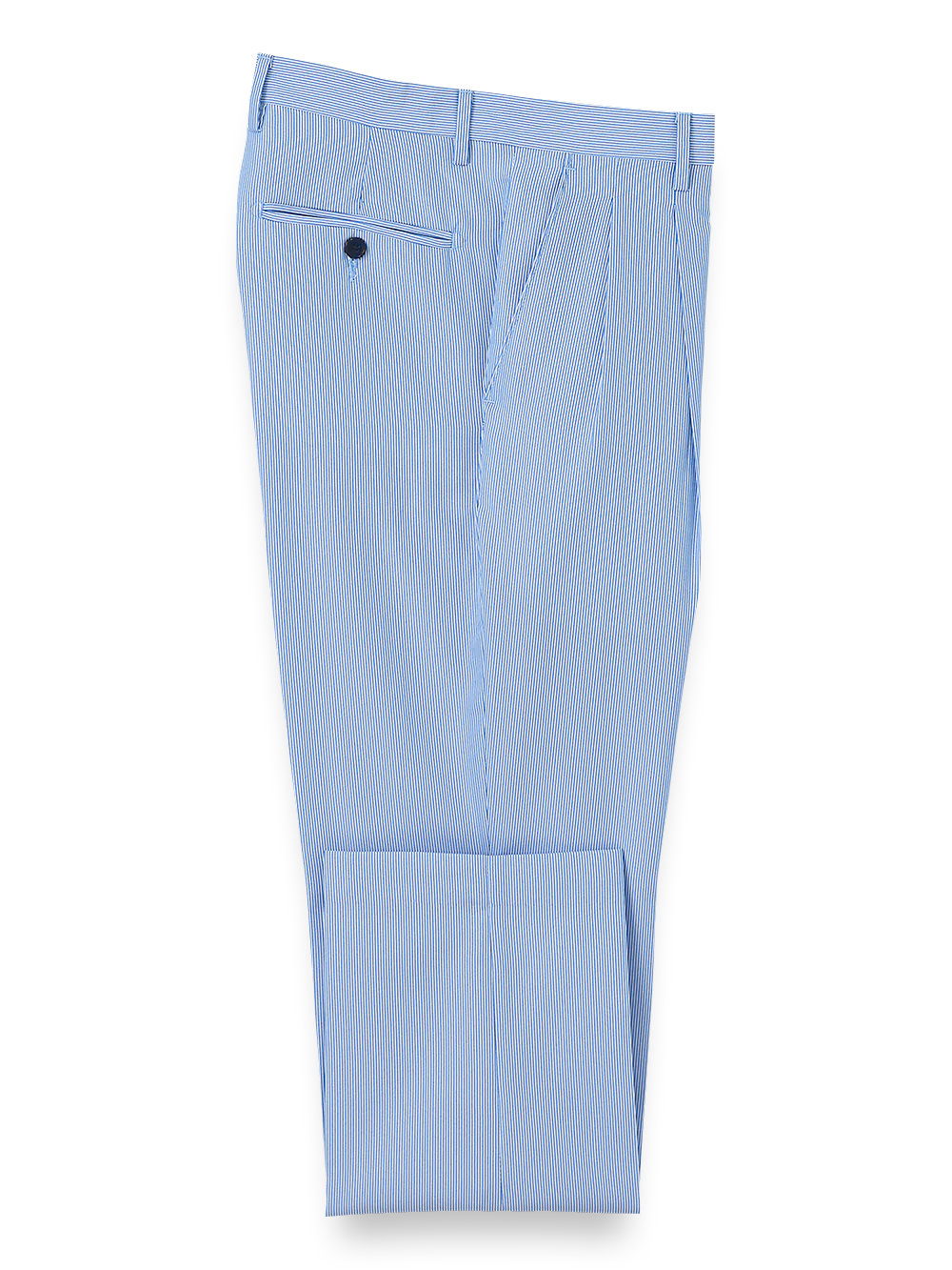 Pinstripe Pleated Pants - Blue Stripe