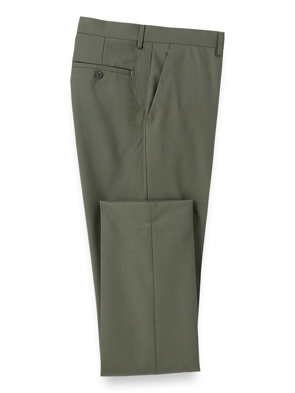 Travel Flat Front Pants - Olive