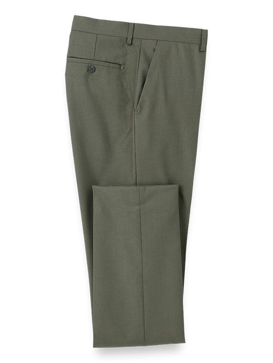 Travel Flat Front Pants - Olive