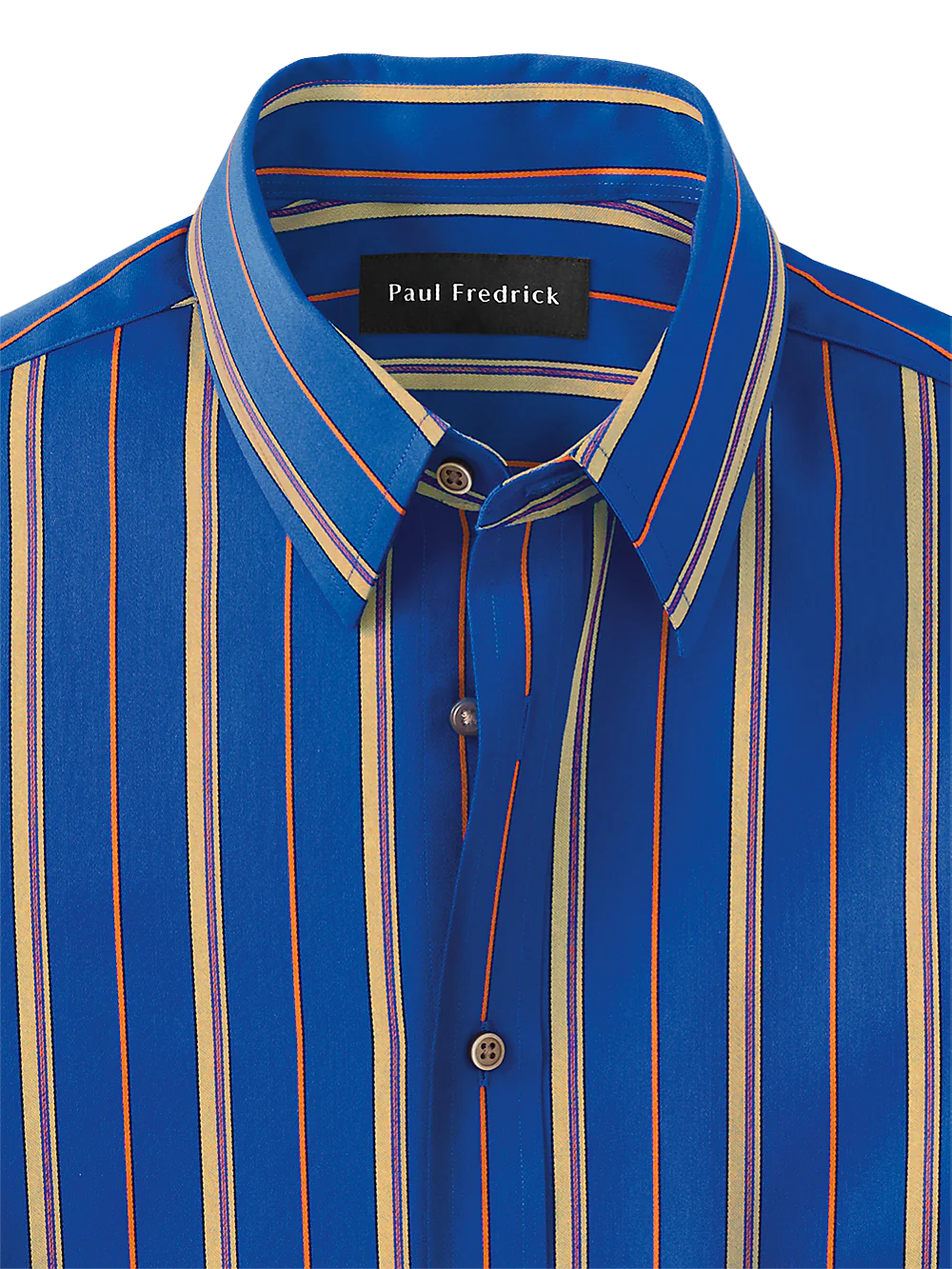 Cotton Stripe Casual Shirt - Cobalt