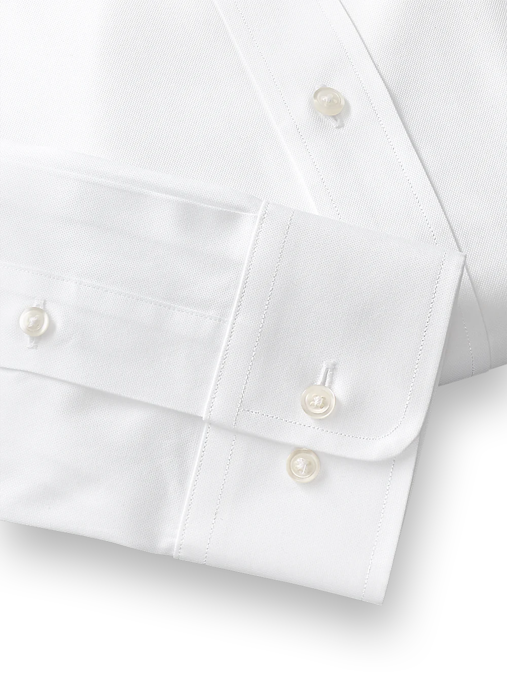 Superfine Egyptian Cotton Solid Color Straight Collar Dress Shirt - White