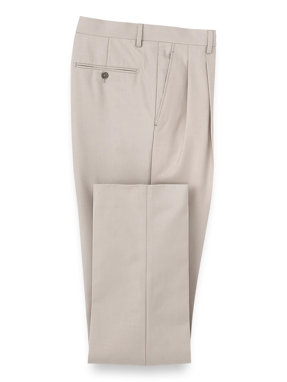 Travel Pleated Pants - Light Grey