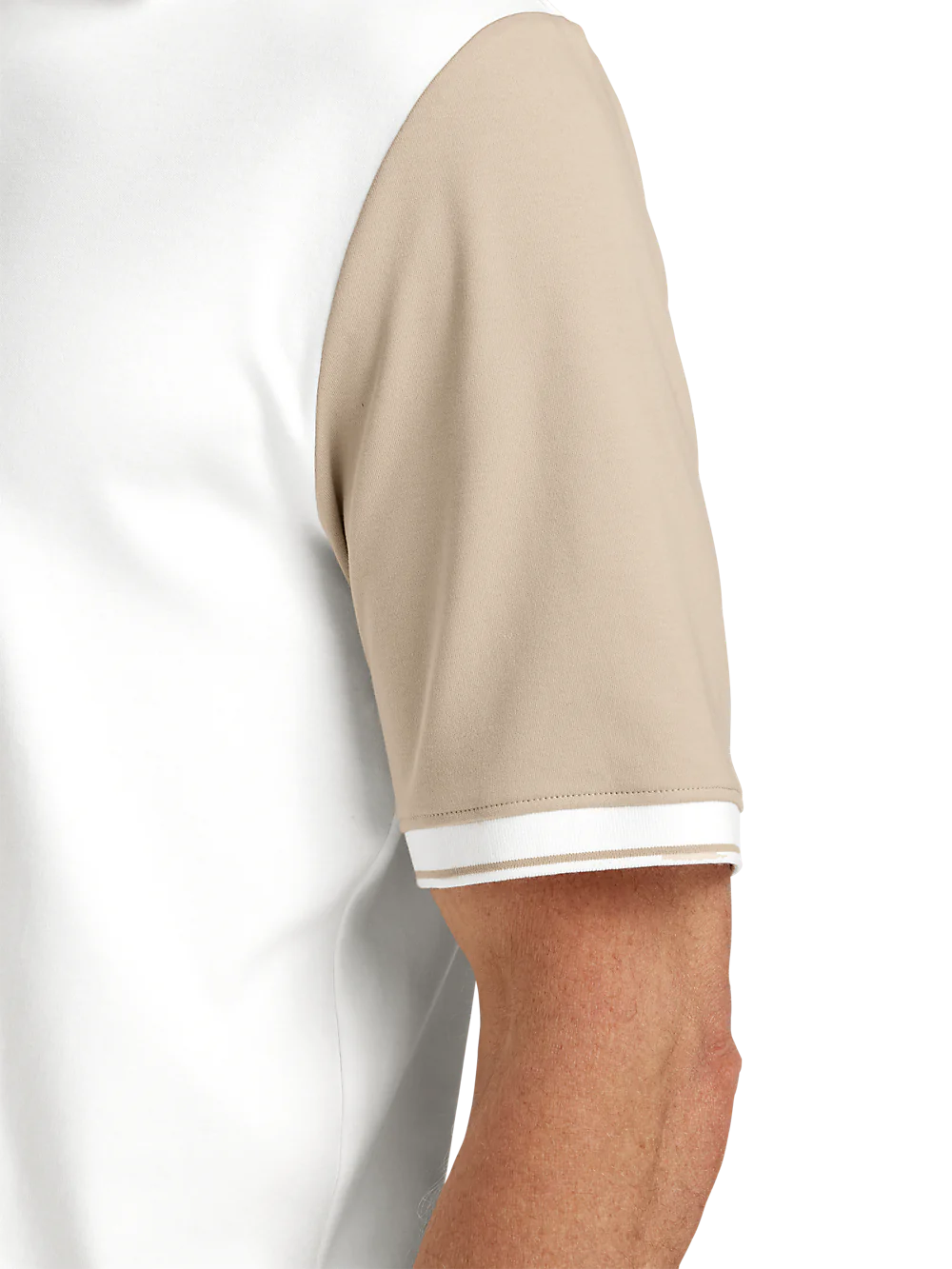 Cotton Three Button Polo - White