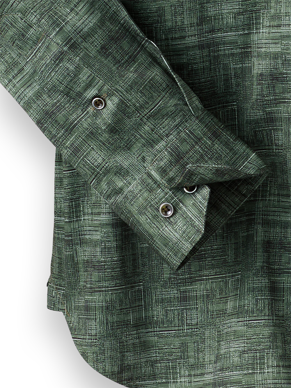 Cotton Abstract Print Casual Shirt - Green