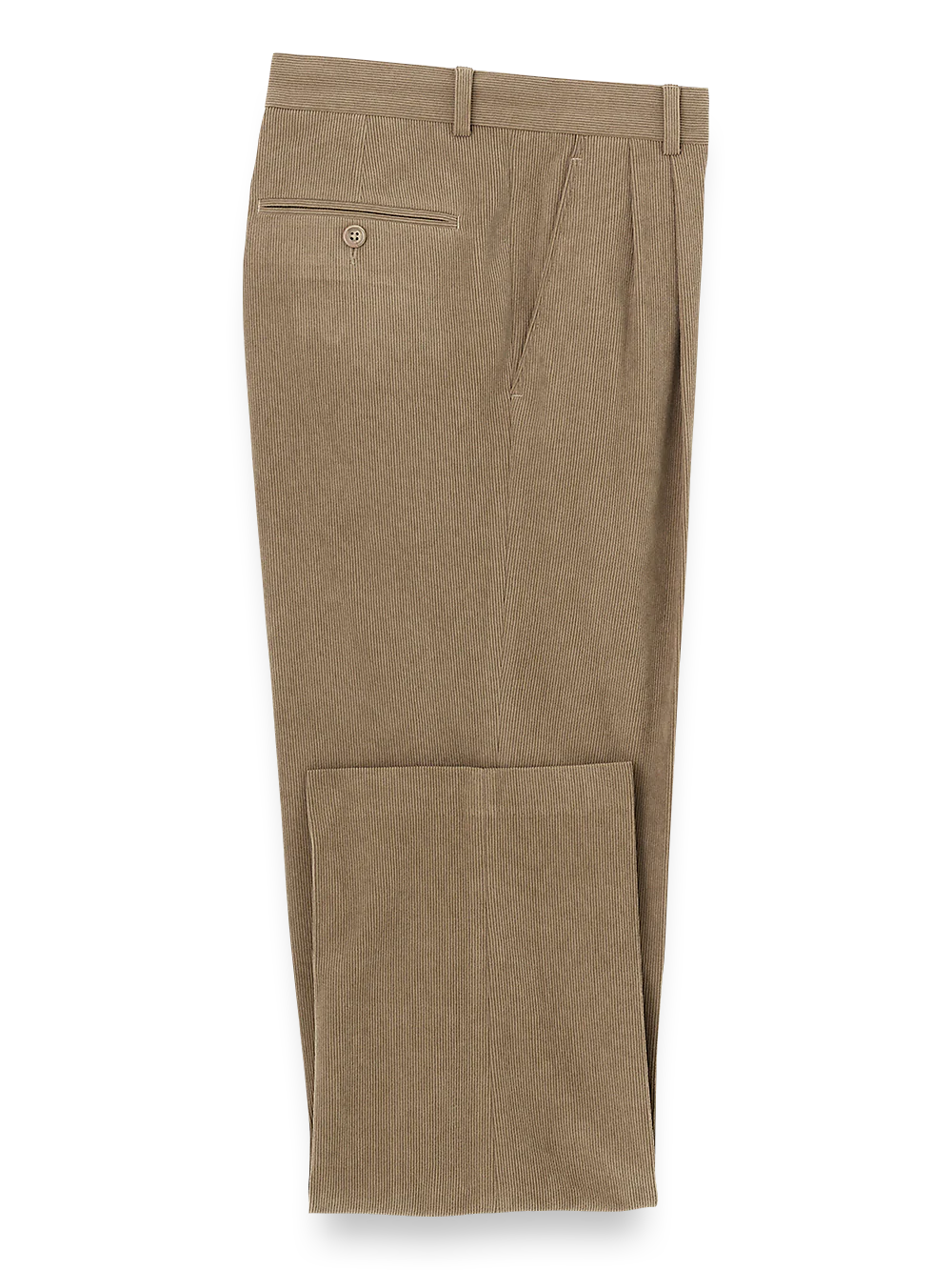 Corduroy Pleated Pants - Taupe